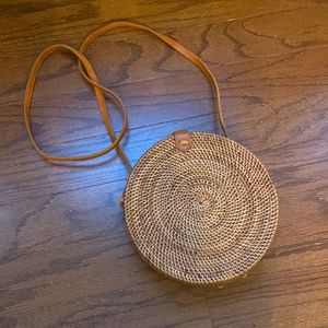 Bali handwoven round bag